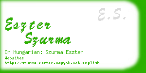 eszter szurma business card